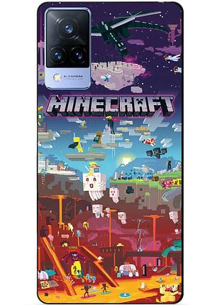 Силіконовий бампер чохол для vivo v21 гра minecraft