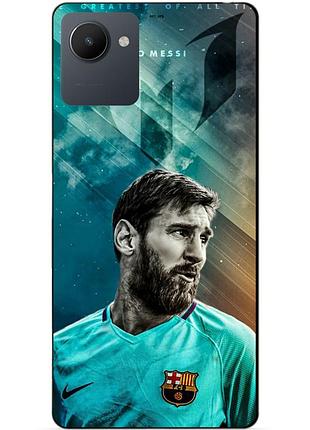 Силиконовый чехол бампер для realme c30s с рисунком leo messi месси