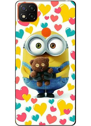 Чехол силиконовый бампер для xiaomi redmi 9c с рисунком миньон боб minion
