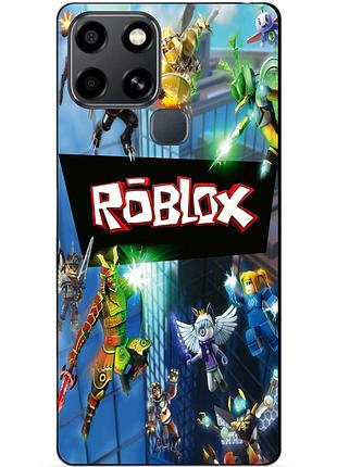Силіконовий чохол бампер для infinix smart 6 з картинкою roblox роблокс