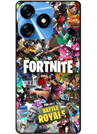 Силіконовий чохол бампер для tecno spark 10 з картинкою fortnite фортнайт