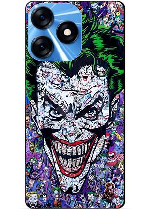 Силиконовый чехол бампер для tecno spark 10 с рисунком джокер joker