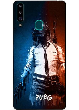 Силиконовый бампер чехол для samsung a20s 2019 galaxy a207f с рисунком pubg