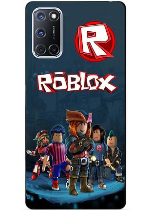 Силиконовый бампер чехол для oppo a72 с рисунком roblox