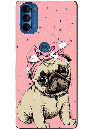 Силіконовий чохол бампер для motorola moto g31 з малюнком мопс