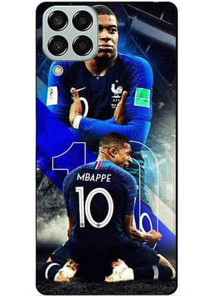 Силиконовый бампер чехол для samsung a12 с рисунком mbappe франция