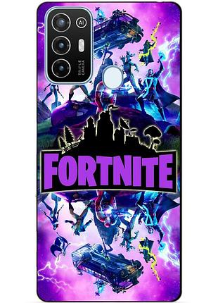 Силіконовий бампер чохол для zte blade a52 з малюнком fortnite marvel