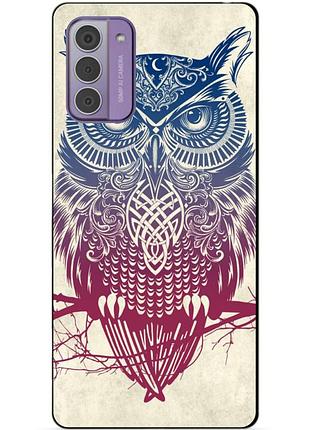 Силиконовый чехол бампер для nokia g42 с рисунком сова