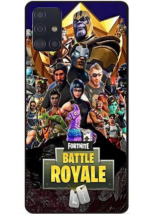 Силіконовий чохол бампер для samsung m51 з малюнком фортнайт fortnite