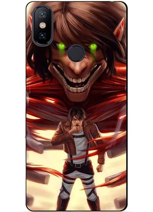 Силіконовий бампер чохол для xiaomi mi a2 з аніме attack on titan