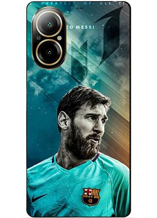 Чехол силиконовый бампер для realme c67 с рисунком leo messi месси