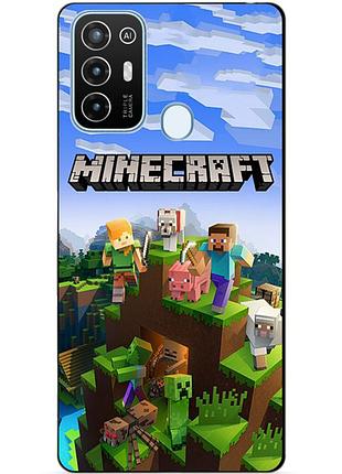Силіконовий бампер чохол для zte blade a52 з малюнком minecraft