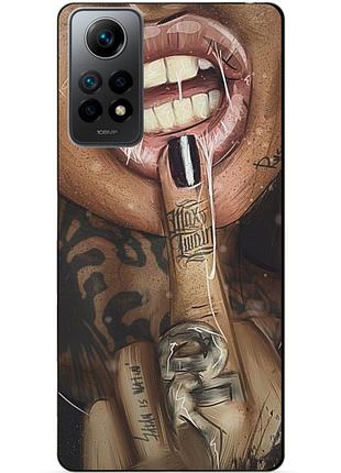 Силиконовый бампер чехол для xiaomi redmi note 12 pro с рисунком swag