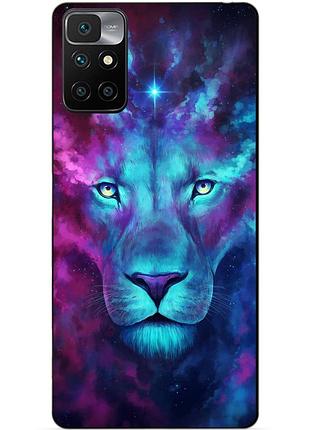 Силіконовий бампер чохол для xiaomi redmi 10 з малюнком космічний лев