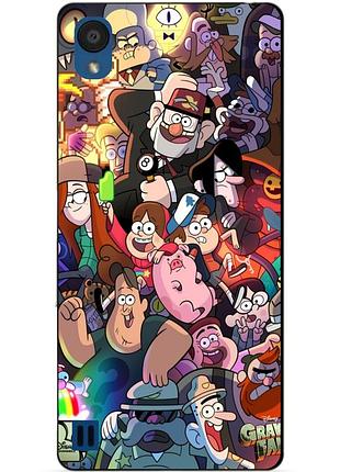 Силиконовый бампер чехол для zte blade a5 2019 с рисунком gravity falls