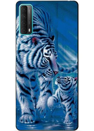 Силіконовий бампер чохол для huawei p smart 2021 з малюнком тигри