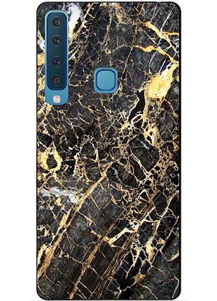 Силиконовый чехол для samsung a9 2018 galaxy a920 с рисунком черный мрамор