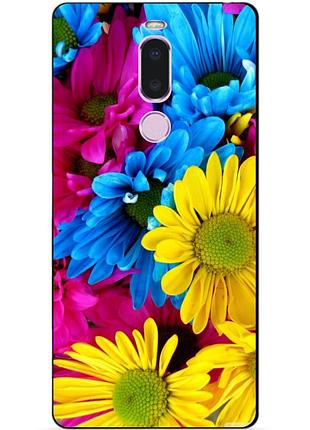 Чехол силиконовый для meizu note 8 с рисунком хризантемы