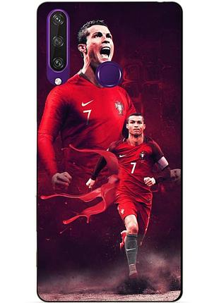 Силіконовий чохол бампер для huawei y6p з малюнком португалія ronaldo