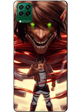 Силіконовий чохол бампер для huawei p40 lite аніме attack on titan