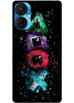 Силіконовий бампер чохол для tecno spark 9 pro з малюнком playstation