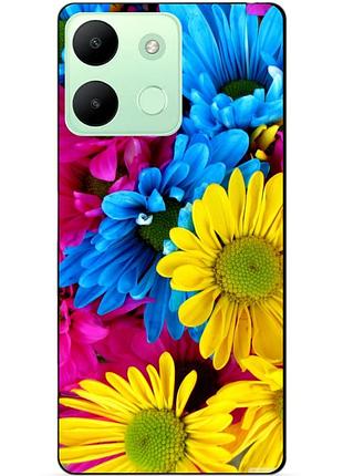 Силіконовий чохол бампер для infinix smart 7 hd з малюнком хризантеми квіти