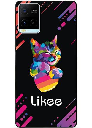Силіконовий бампер чохол для vivo y21 / y33s з малюнком likee