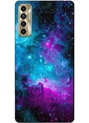 Силіконовий бампер чохол для tecno camon 17p з малюнком галактика