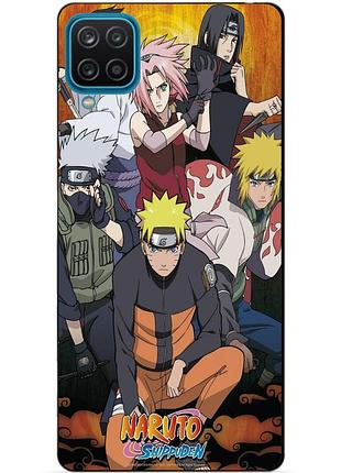 Силиконовый бампер чехол для samsung a12 с рисунком naruto аниме