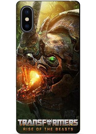 Силиконовый чехол бампер для iphone x 10 с рисунком райнокс звероботы трансформеры transformers