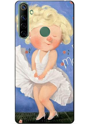 Силиконовый чехол бампер для realme 6i с рисунком монро гапчинская