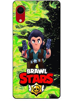 Силиконовый чехол бампер для iphone xr с героем бравл кольт