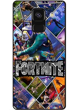 Силіконовий чохол бампер для samsung a8 plus з картинкою фортнайт fortnite