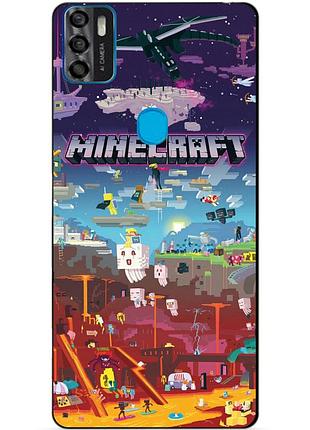 Силіконовий чохол бампер для zte blade a7s гра minecraft майнкрафт