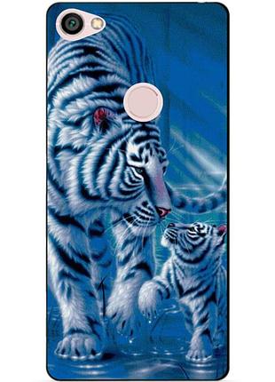 Силіконовий чохол бампер для xiaomi redmi note 5a prime з малюнком тигр