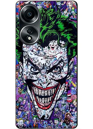 Силіконовий бампер чохол для oppo a58 з малюнком джокер joker