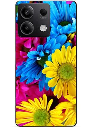 Чехол силиконовый бампер для xiaomi redmi note 13 5g с рисунком хризантемы цветы