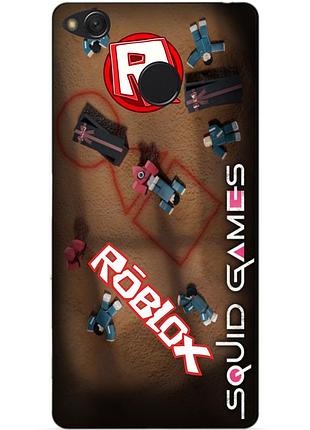 Силіконовий бампер чохол для xiaomi redmi 4x roblox гра в кальмара