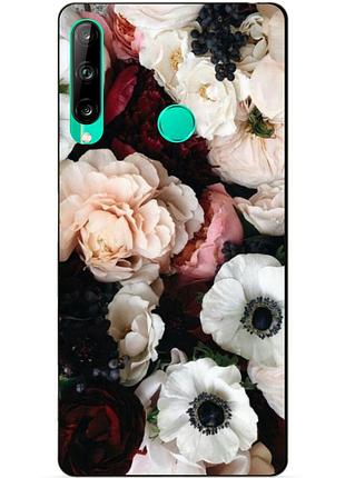 Силиконовый чехол бампер для huawei p40 lite e с рисунком маки