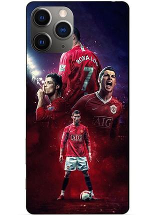 Силиконовый чехол бампер для iphone 11 pro max с рисунком ronaldo mu роналдо