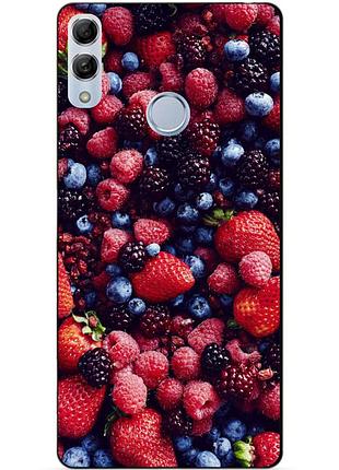 Чохол силіконовий бампер для huawei honor 10 lite з малюнком ягоди