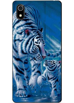 Чехол силиконовый для xiaomi redmi 7a с рисунком тигры