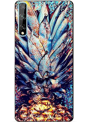 Силиконовый чехол бампер для huawei p smart s с рисунком ананасы