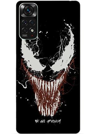 Силиконовый чехол бампер для xiaomi redmi note 11s / note 11 с рисунком веном venom