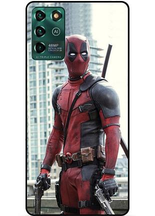 Чехол силиконовый бампер для zte blade v30 vita с рисунком deadpool дэдпул
