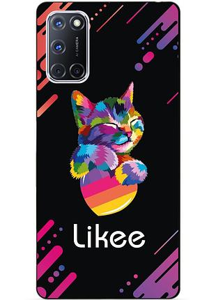 Силиконовый бампер чехол для oppo a72 с рисунком likee