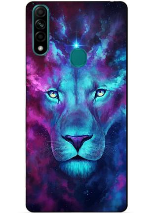 Силиконовый бампер чехол для oppo a31 с рисунком космический лев