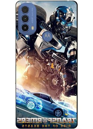 Силіконовий чохол бампер для motorola moto e20 з малюнком міраж трансформери