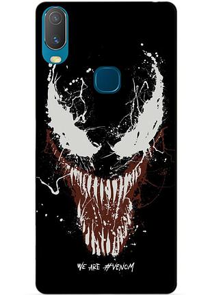 Силиконовый бампер чехол для vivo y11 с рисунком веном