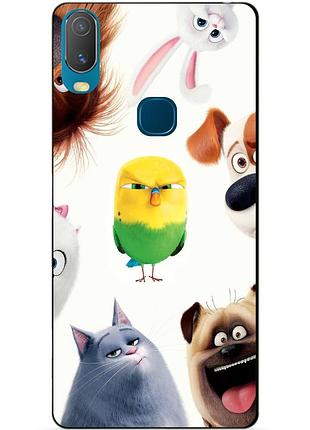Силиконовый бампер чехол для vivo y11 с рисунком тайная жизнь домашних животных